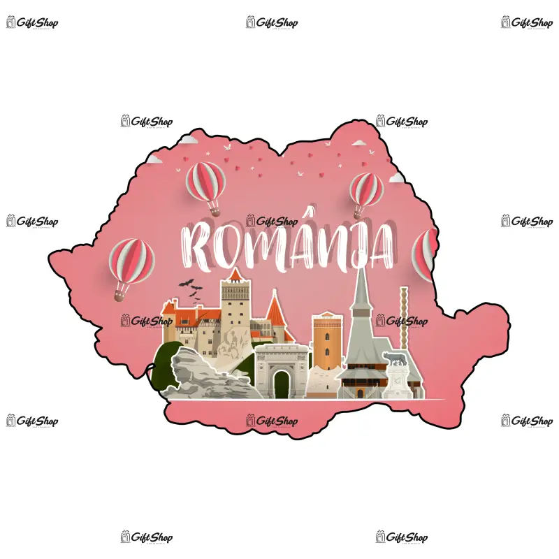 Harta, romania, magnet frigider mgs016